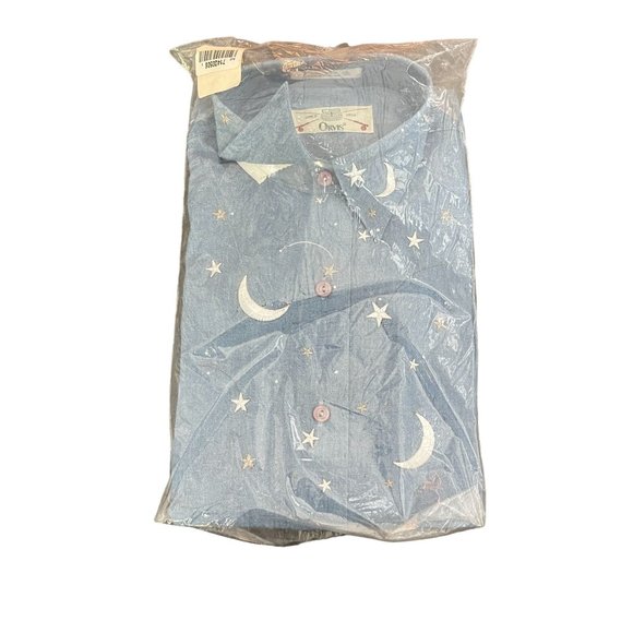 Orvis Tops - Vtg Orvis Women's Star Moon Embroidered Button Up Shirt, Size S